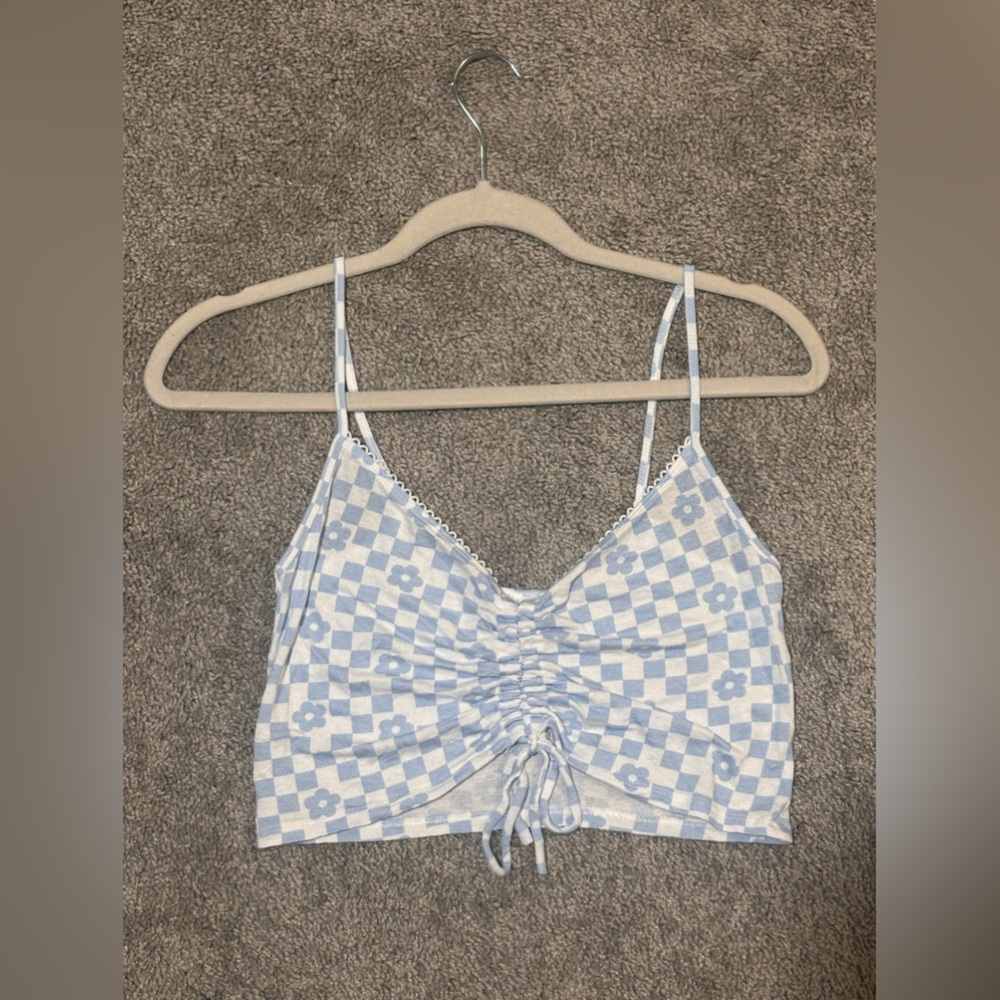PACSUN checkered pattern cropped tank